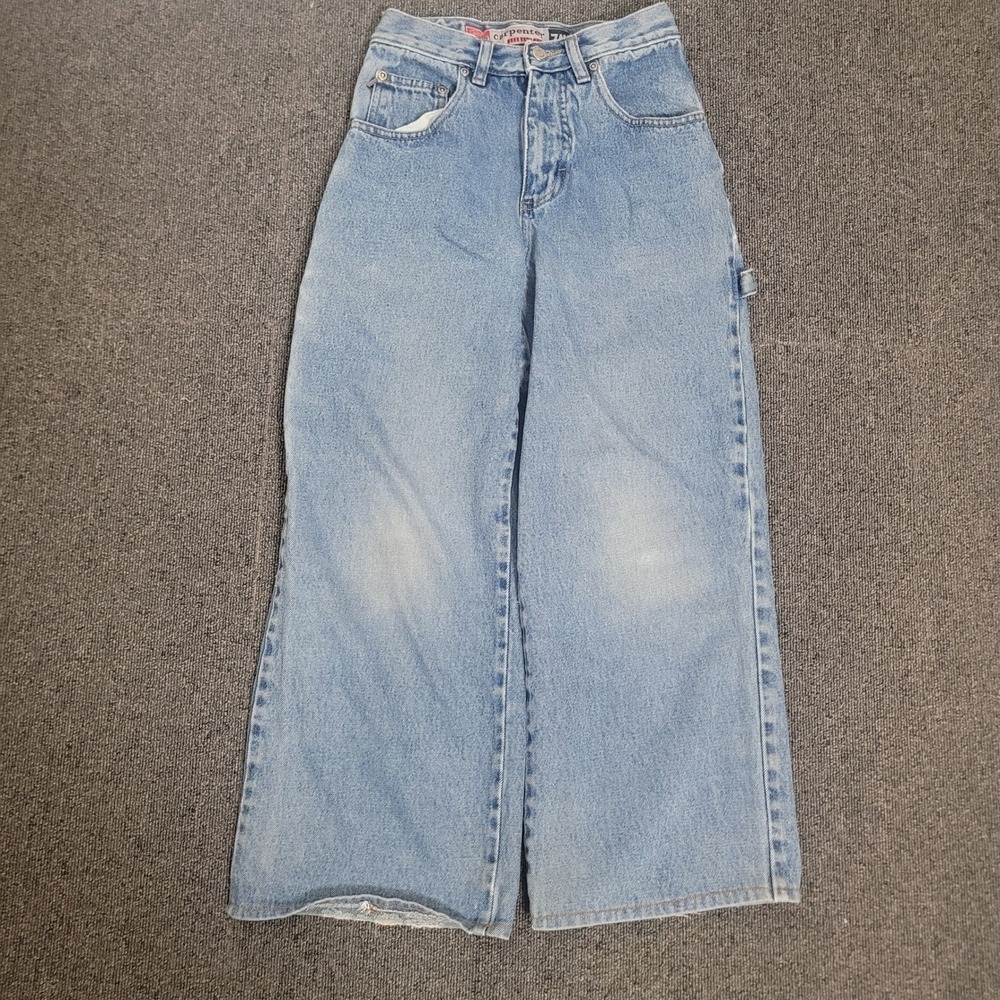 Bugle Boy 7M Carpenter Jeans Boys 12 Light Wash Wide Leg Y2K Skater Denim